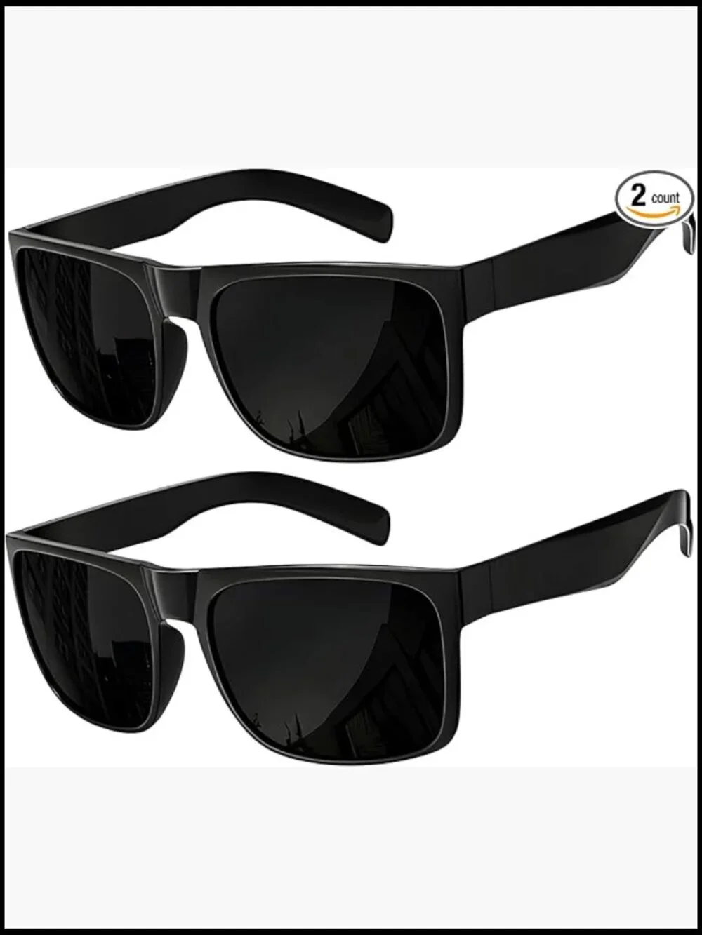 XL Polarized UV400 Sunglasses for Men - 2 Pack